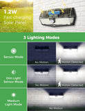 Solar Light Outdoor with Premium 200 LEDs and 270¡ã Wide Angle Solar Motion Sensor Lights Sensitive PIR Technology IP67 Waterproof Solar Wall Lights Ideal for Front Door Garden Garage Driveway and Pathway