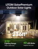 LITOM B-S180 Solar Lights Outdoor(40 LED)