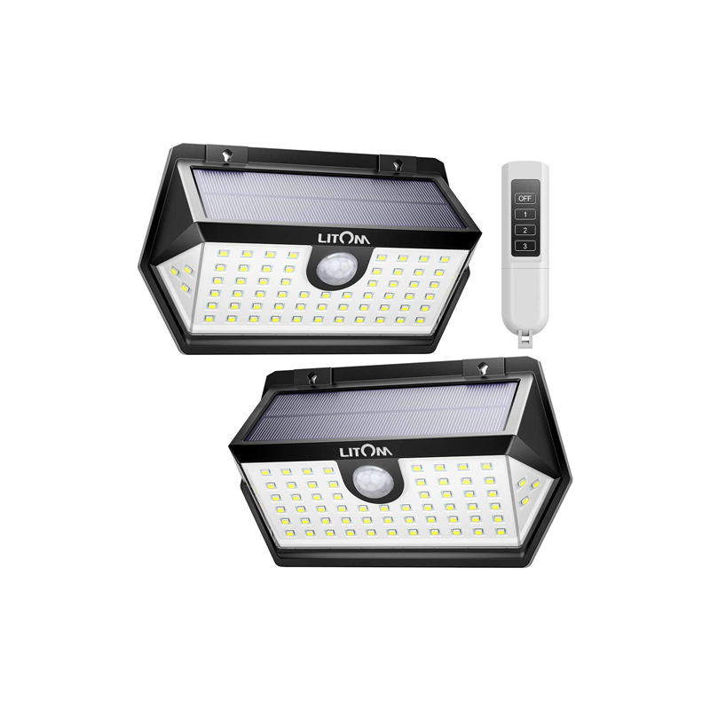 LITOM C-M63 Solar Lights Outdoor(With Romote Control)