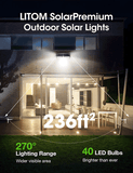 LITOM B-S137 Solar Lights Outdoor(40 LED)