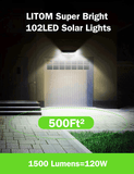 LITOM Enhanced Solar Lights Outdoor(102 LED)